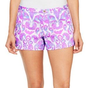 Lilly Pulitzer Addie Shorts Amethyst Flamingo Beach Bathers Size 10